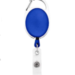 ID Badge Card Holder Oval Pulley Retractable Reel Blue
