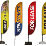 White Flag With Digital Print