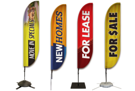 White Flag With Digital Print