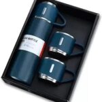 Travel Vaccum Flask with 3Cup Blue