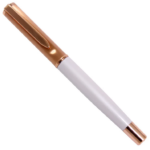 Half Copper Color Roller Ball Pen in White, Rosewood and Grey Color- For Office, College, Personal Use - BG-JA1106RPC - Image 3