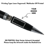 Personalized Laser Engraved Black Pen Shape Pendrive USB for Promotions, Giveaway, Corporate, and Personal Gifting BG-PD02PEN - Image 2