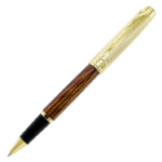Blue, Marron and Coffee Color Roller Ball Pen with Golden Clip - For Office, College, Personal Use - BG-JA201RPC