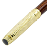 Blue, Marron and Coffee Color Roller Ball Pen with Golden Clip - For Office, College, Personal Use - BG-JA201RPC - Image 4