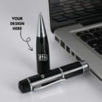 Personalized Laser Engraved Black Pen Shape Pendrive USB for Promotions, Giveaway, Corporate, and Personal Gifting BG-PD02PEN