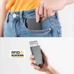 Personalized RFID Blocking Business Card, Debit Card, cum Credit Card Holder - For Corporate Gifting, Event Gifting, Freebies, Promotions BG-JAST001BK - Image 8