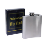 Silver Stainless Steel Hip Flask 7oz - For Return Gift, Corporate Gifting, Office or Personal Use BG-HF006