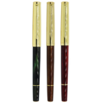 Marron and Black Color Roller Ball Pen with Golden Clip - For Office, College, Personal Use - BG-JA8031RPC - Image 4