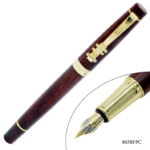 Marron Color Fountain Pen with Golden Clip - Perfect for Gifting, Luxurious Pen for Writers - BG-JA8058FPC