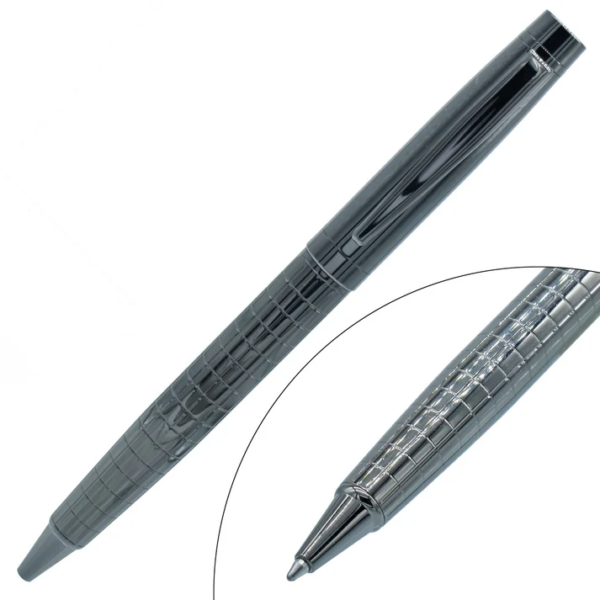 Matte Grey Gun Metal Ball Pen - For Office, College, Personal Use - BG-JA865BPGM