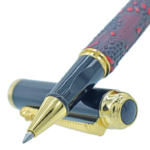 Designer Black Color Roller Ball Pen with Golden Clip - For Office, College, Personal Use - BG-JA891RPC - Image 3