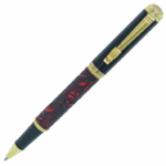 Designer Black Color Roller Ball Pen with Golden Clip - For Office, College, Personal Use - BG-JA891RPC - Image 2