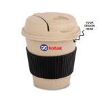 Personalized 250ml Eco-Friendly Bamboo Coffee Mug - For Corporate, Client or Dealer Gifting, Promotional Freebie BG-BGH222