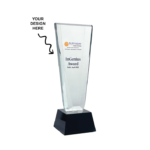 Personalized Crystal Award Trophy - For Employee Recognition, Corporate Gifting, Award Shows, Sports Event, Competition, Students Reward - BG-MA303