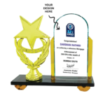 Personalized Victory Crystal Award Trophy - For Employee Recognition, Corporate Gifting, Award Shows, Sports Event, Competition, Students Reward - BG-MA492