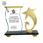 Personalized Starfish Crystal Award Trophy - For Employee Recognition, Corporate Gifting, Award Shows, Sports Event, Competition, Students Reward - BG-MA497