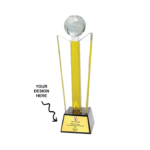 Personalized Optic Crystal Award Trophy - For Employee Recognition, Corporate Gifting, Award Shows, Sports Event, Competition, Students Reward - BG-MA531