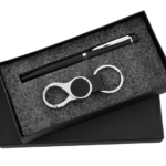 Pen and Keychain 2in1 Combo Gift Set - For Employee Joining Kit, Corporate, Client or Dealer Gifting, Promotional Freebie BG-JKSR108