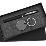 Pen and Keychain 2in1 Combo Gift Set - For Employee Joining Kit, Corporate, Client or Dealer Gifting, Promotional Freebie BG-JKSR104