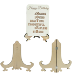 Folding MDF Easel Stand 6mm - For Corporate Gifting, Office Desk Sign Board, Drawing, Student Gifting, Shops, Restaurants BG-JAWEFS00