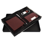Pen, Keychain, Cardholder and Wallet 4in1 Combo Gift Set - For Employee Joining Kit, Corporate, Client or Dealer Gifting, Promotional Freebie BG-JKSR132