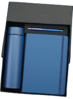 Blue 3in1 Combo Gift Set Notebook Diary, Round Pen, and Bottle - For Employee Joining Kit, Corporate, Client or Dealer Gifting BG-JKSR183 - Image 7