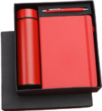 Red 3in1 Combo Gift Set Notebook Diary, Round Pen, and Bottle - For Employee Joining Kit, Corporate, Client or Dealer Gifting BG-JKSR184 - Image 8