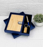 Wooden Gift Set 3in1 Notebook Diary, Keychain, and Pen - For Employee Joining Kit, Corporate, Client or Dealer Gifting BG-PCH960 - Image 2