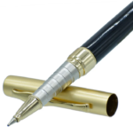 Black Color Ball Pen with Half Golden Clip - For Office, College, Personal Use - BG-JAI10BPHGGC - Image 2
