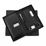 Black 4in1 Combo Gift Set A6 Notebook Diary, Cardholder, Pen and Keychain - For Employee Joining Kit, Corporate Gifting, Return Gift, Exhibition Freebies, Event Gifting BG-JKSR202