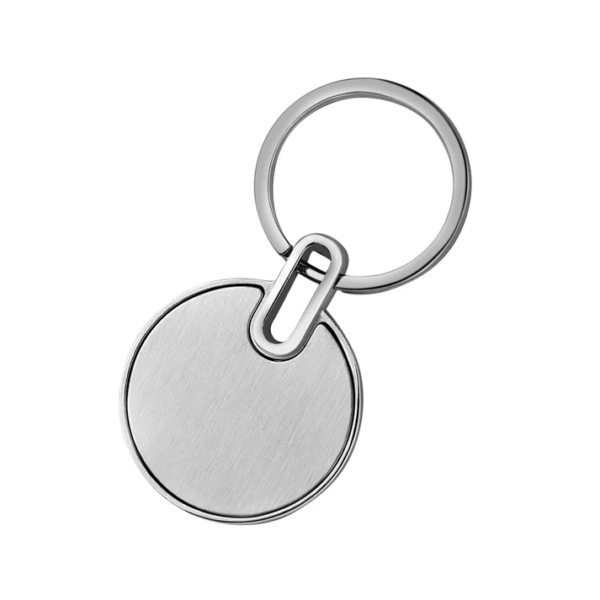 Round Steel Finish Metal Keychain - For Employee, Client, Dealer, or Corporate Gifting, Events Promotional Freebie JKC