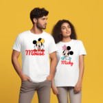 "MICKY MOUSE" Personalized T-Shirt for Couples - MGBIO-RN (46) - Image 2