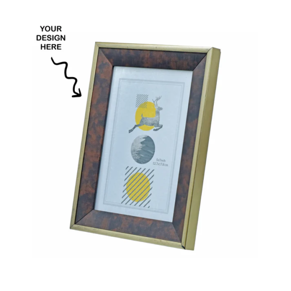 Personalized 5*7 Dark Brown Inches Photo Memoir cum Certificate Frame - For Corporate Gifting, Employee Appreciation, Office Desk, Farewell Gifts - BG-JAPFM5X7-2
