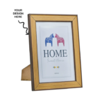 Personalized 6*8 Inches Golden Photo Memoir cum Certificate Frame - For Corporate Gifting, Employee Appreciation, Office Desk, Farewell Gifts - BG-JAPFM6X8-1