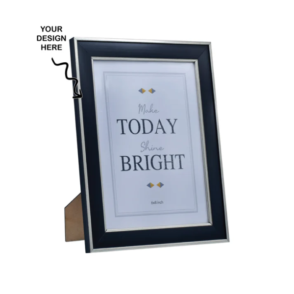 Personalized 6*8 Inches Black Photo Memoir cum Certificate Frame - For Corporate Gifting, Employee Appreciation, Office Desk, Farewell Gifts - BG-JAPFM6X8-3