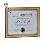 Personalized A3 Size Moulding Cream Photo Memoir cum Certificate Frame - For Corporate Gifting, Employee Appreciation, Office Desk, Farewell Gifts - BG-JAPFMA3CM