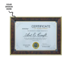 Personalized A4 Size Moulding Dark Brown Photo Memoir cum Certificate Frame - For Corporate Gifting, Employee Appreciation, Office Desk, Farewell Gifts - BG-JAPFMA4-04