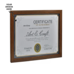 Personalized A4 Size Moulding Brown Photo Memoir cum Certificate Frame - For Corporate Gifting, Employee Appreciation, Office Desk, Farewell Gifts -BG-JAPFMA4-BN