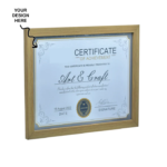 Personalized A4 Size Moulding Cream Photo Memoir cum Certificate Frame - For Corporate Gifting, Employee Appreciation, Office Desk, Farewell Gifts - BG-JAPFMA4-CM