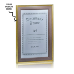 Personalized A4 Photo Memoir, Document, cum Certificate Frame - For Corporate Gifting, Employee Appreciation, Office Desk, Farewell Gifts - BG-JAPS2713A4