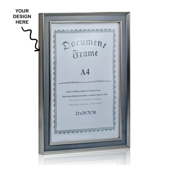 Personalized A4 Black Photo Memoir, Document, cum Certificate Frame - For Corporate Gifting, Employee Appreciation, Office Desk, Farewell Gifts - BG-JAPS4019A4