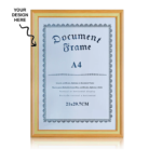 Personalized A4 Photo Memoir, Document, cum Certificate Frame - For Corporate Gifting, Employee Appreciation, Office Desk, Farewell Gifts -BG-JAPS8910A4