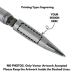 Personalized Laser Engraved Silver Pen Shape Pendrive USB for Promotions, Giveaway, Corporate, and Personal Gifting BG-PD02PEN - Image 2