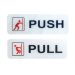 Push Pull Horizontal Self Adhesive Sticker - For Shops, Hospitals, Schools, Corporates, Offices BG-PPH002