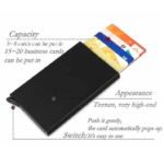 Personalized RFID Blocking Business Card, Debit Card, cum Credit Card Holder - For Corporate Gifting, Event Gifting, Freebies, Promotions BG-JAST001BK - Image 2