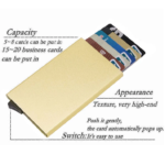 Golden Business Card Holder - For Corporate Gifting, Event Gifting, Freebies, Promotions BG-JAST-001GD - Image 3