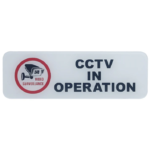 CCTV In Operation White Self Adhesive Sticker - For Shops, Hospitals, Schools, Corporates, Offices BG-CCTV001 - Image 2