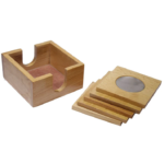 Set of 6 Brown Square Wooden Tea Coaster - For Corporate Gifting, Office Use, Personal Use, Return Gift BG-JATC1055S