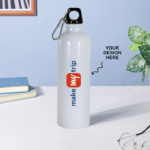 Personalized White Aluminium Water Bottle Multicolor UV or Sublimation Printed - 750ml - For Return Gift, Corporate Gifting, Office or Personal Use, Event Freebies, Promotions BG-18