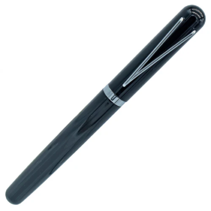 Executive Black Color Roller Ball Pen with Silver Clip - For Office, College, Personal Use - BG-JA679RPBKSC